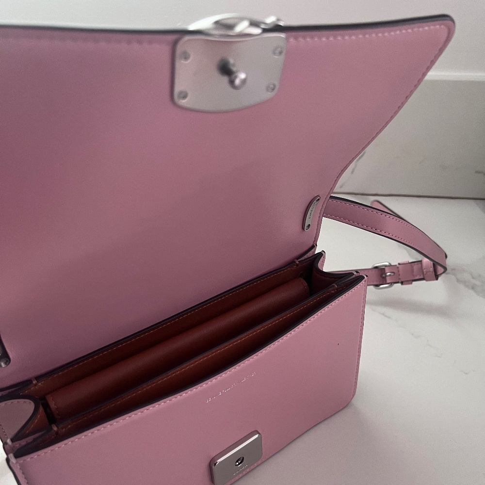 Coach Bandit Pink Leather Shoulder/Crossbody Bag - Picture 9 of 13
